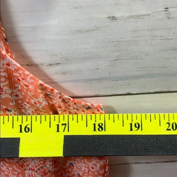 NWT Fever lightweight Orange Print Tank Blouse - Picture 9 of 9
